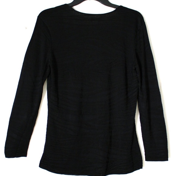 🆕Doncaster Black Pullover Crinkle Knit Top - Picture 3 of 4